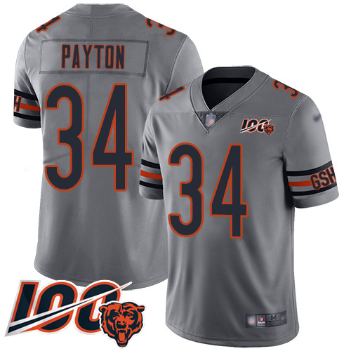 wholesale jerseys direct Youth Chicago Bears #34 Walter Payton Silver Stitched Limited Inverted ...